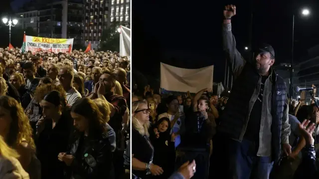 yunanistanda 2 yil once yasanan tren kazasinin sorumlularinin bulunmasi icin eylem yapildi 44z6Lqfh