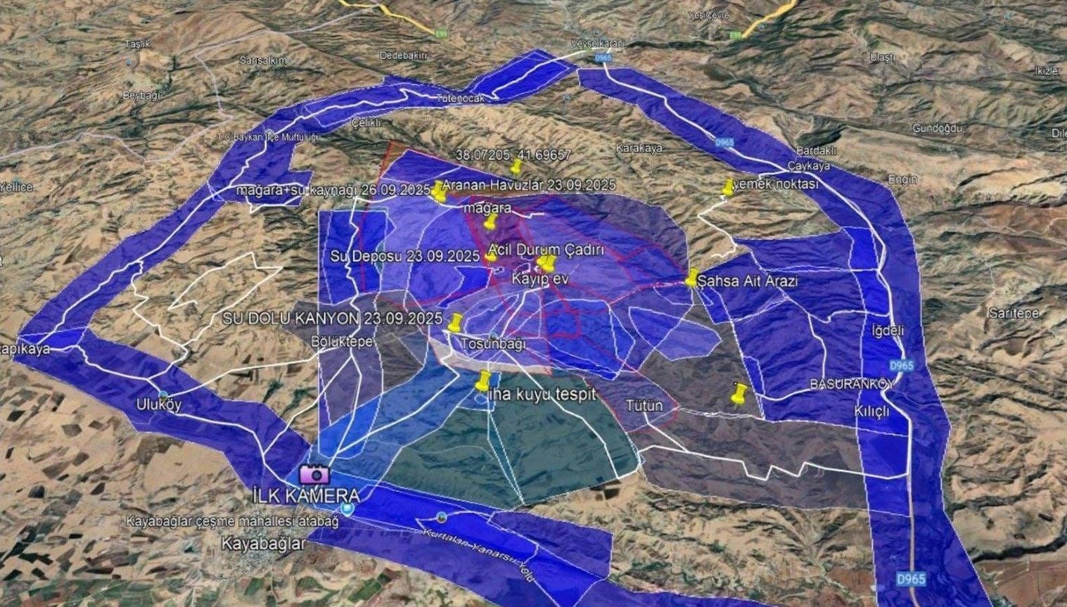 siirtte kayip sahis havadan ve karadan destekle araniyor mIlOQNDi